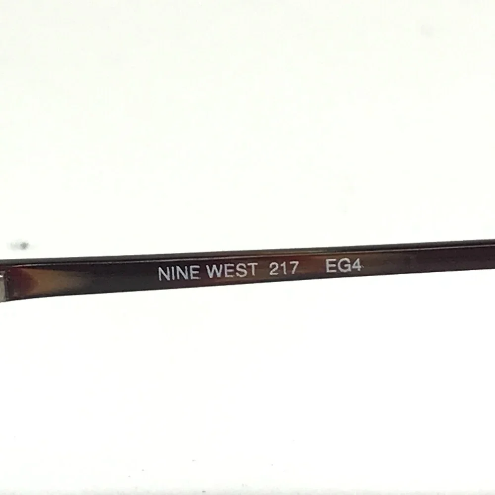 Nine West Petite Eyeglasses Frames 217 EG4 Brown Round Half Rim 46-18-130